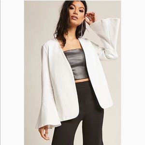 NWT White Bell Sleeve Blazer